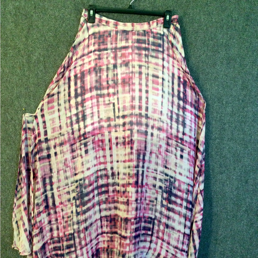 DECREE sheer maxi skirt with short under-lining. Medium